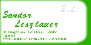 sandor leszlauer business card